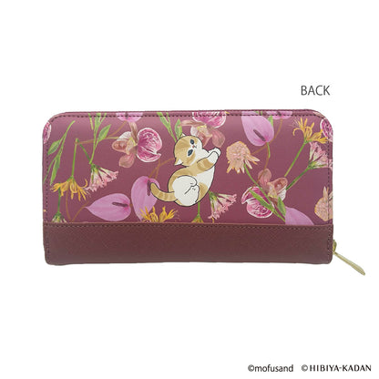 mofusand × HIBIYA-KADAN Long Wallet (Red)