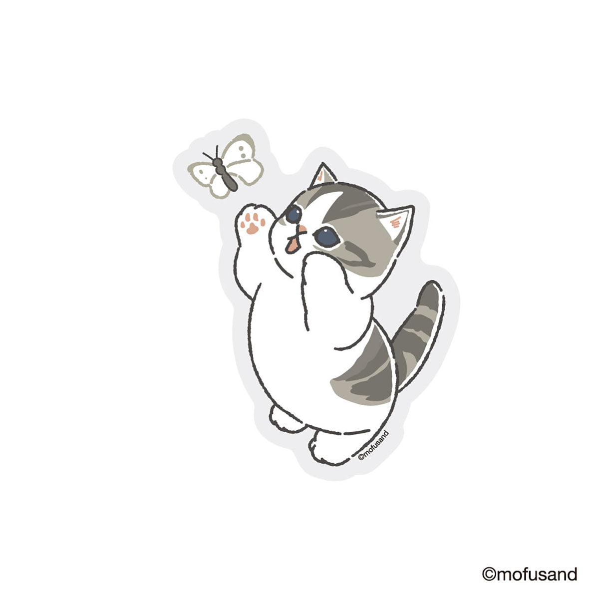 mofusand 4-Piece Sticker Set Little Meow (Sitting)