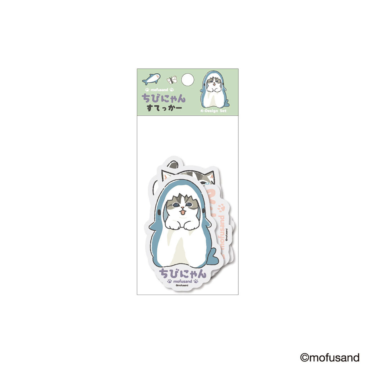 mofusand 4-Piece Sticker Set Little Meow (Standing)