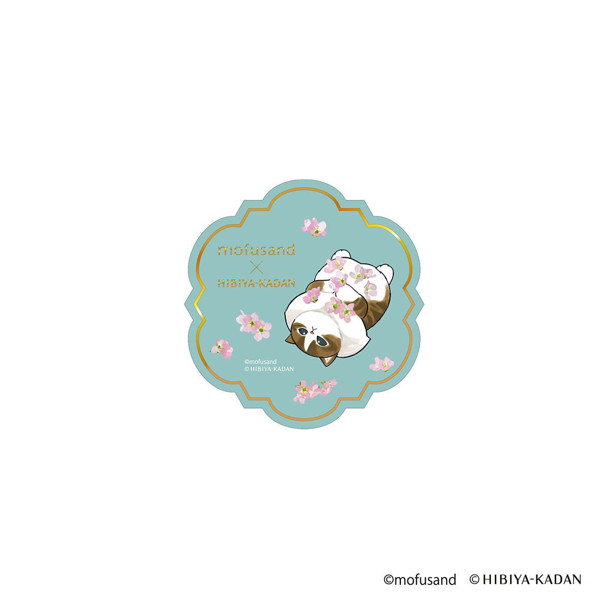 mofusand × HIBIYA-KADAN Die-Cut Sticker (Sakura)