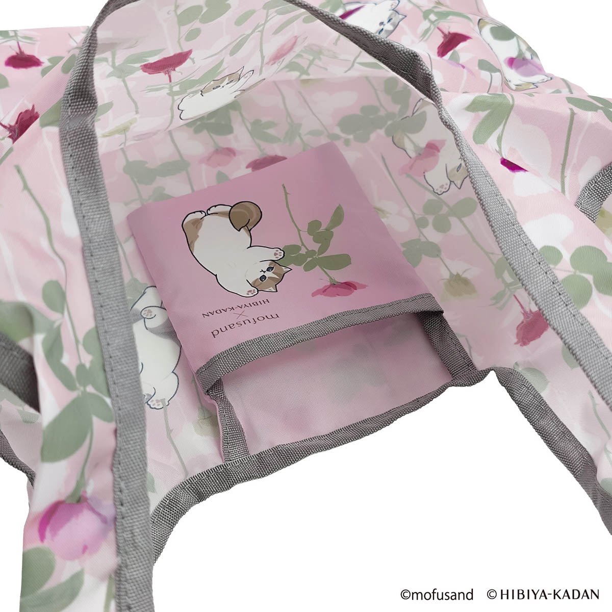 mofusand × HIBIYA-KADAN Pocket-in Eco Bag (Rose)