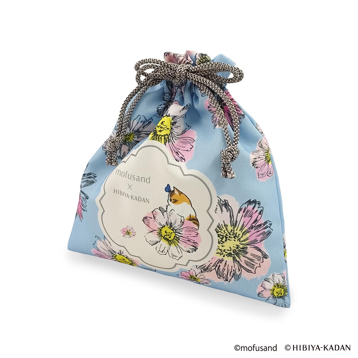 mofusand × HIBIYA-KADAN 복주머니 M (코스모스)