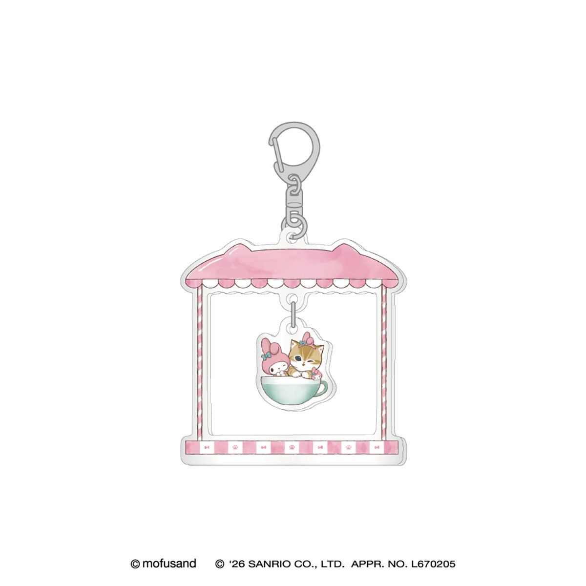 mofusand×サンリオキャラクターズ ゆらゆらアクリルキーホルダー