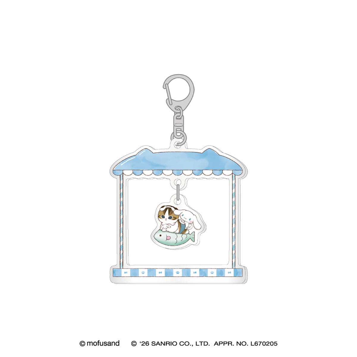 mofusand×サンリオキャラクターズ ゆらゆらアクリルキーホルダー