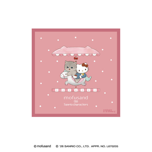 mofusand×三丽鸥 迷你毛巾 (凯蒂猫)