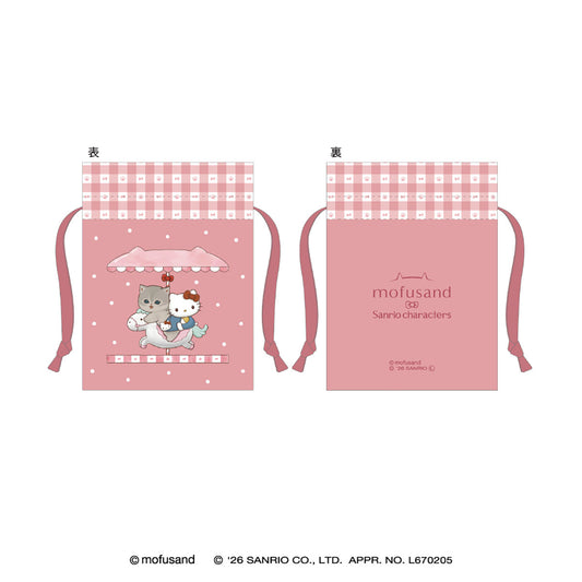 mofusand×三丽鸥 迷你束口袋 (凯蒂猫)