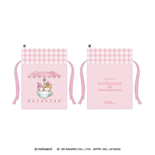 mofusand×三丽鸥 迷你束口袋 (美乐蒂)