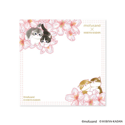 mofusand × 日比谷花坛 方形便签（粉色）