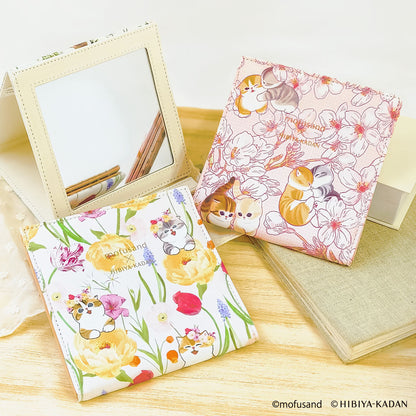 mofusand × HIBIYA-KADAN Foldable Square Mirror (Beige)