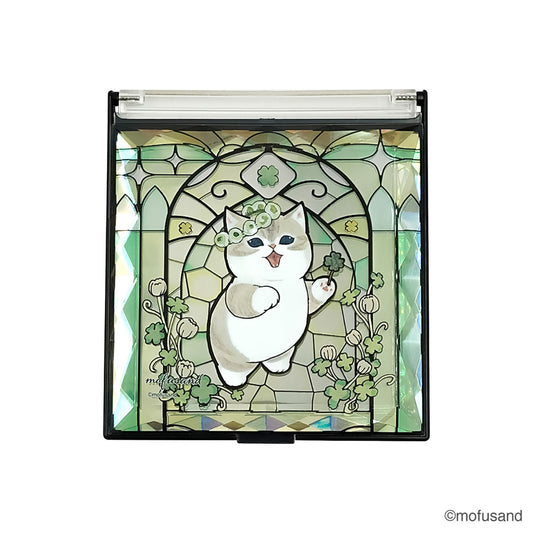 mofusand ジュエリーミラー ステンドグラス(グリーン)
