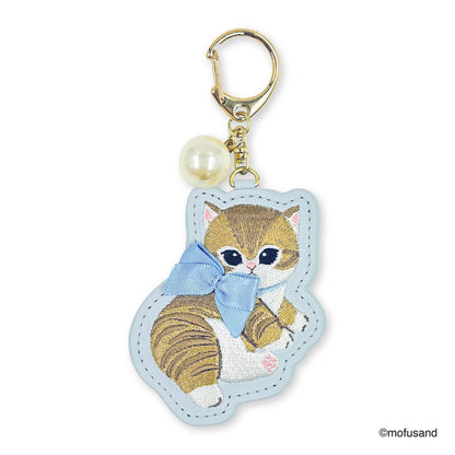 mofusand 프릴 자수 열쇠고리 (블루)