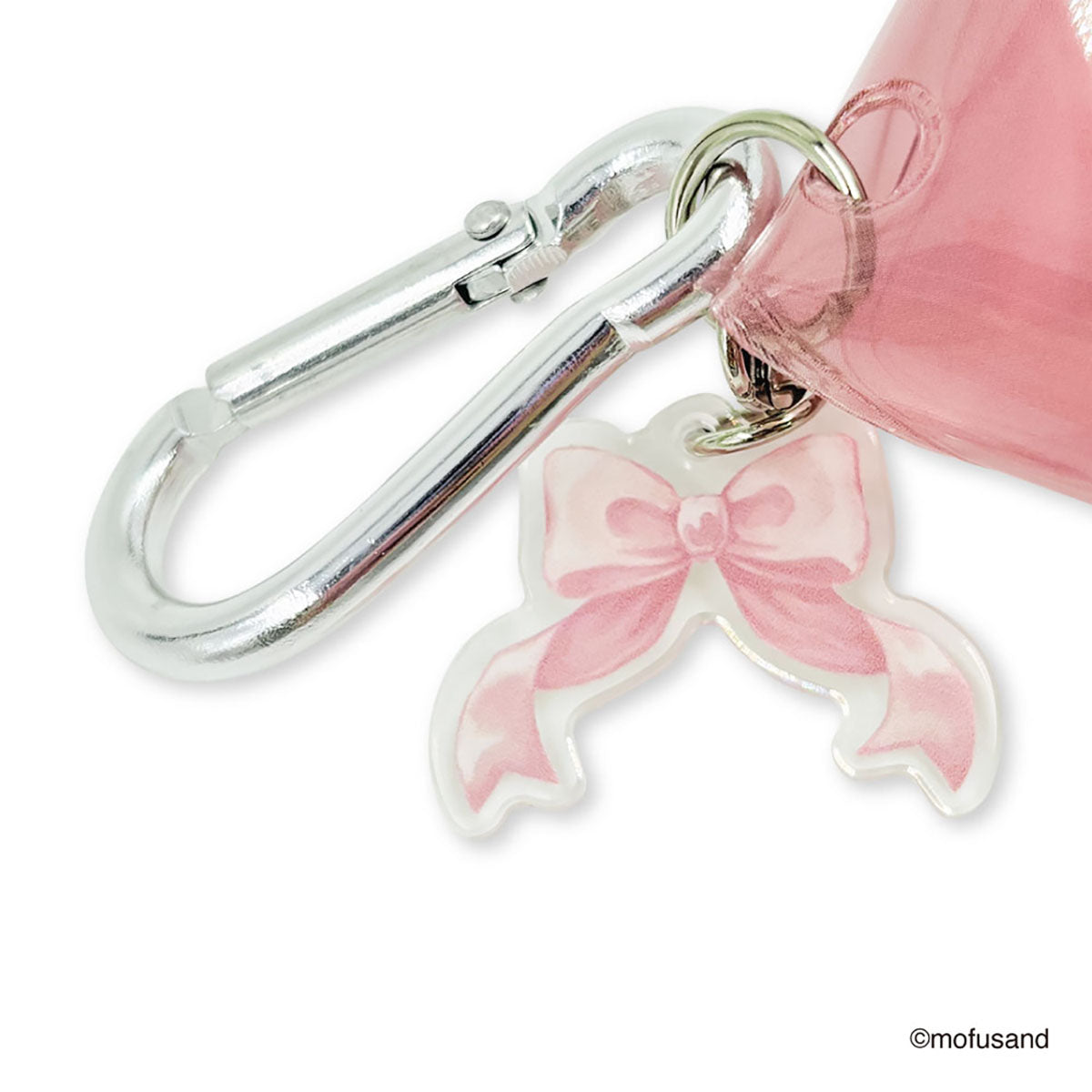 mofusand Frilled Clear Multi Pouch (Pink)