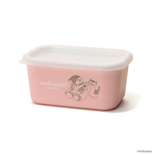 mofusand スクエアストッカースリム330ml サメにゃん(ピンク)