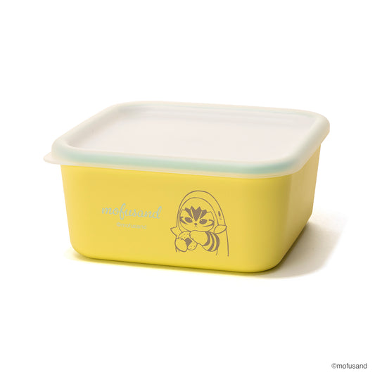 mofusand スクエアストッカーXS450ml サメにゃん(イエロー)