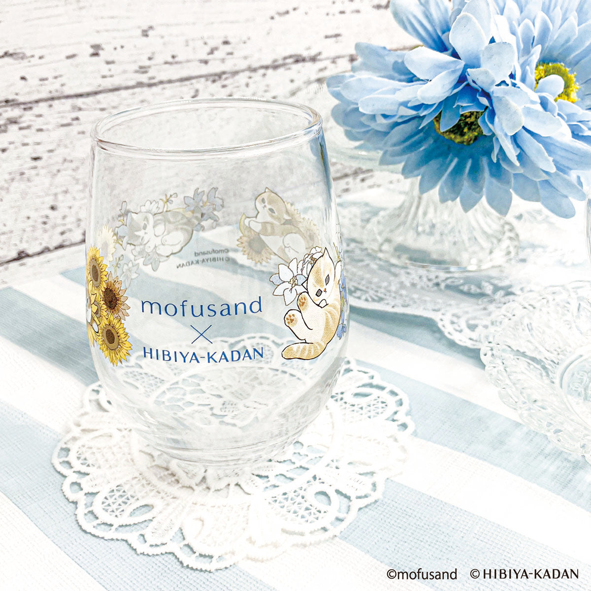 mofusand × HIBIYA-KADAN Round Glass