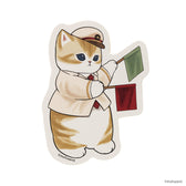 mofusand Die-Cut Sticker (Stationmaster Flag)