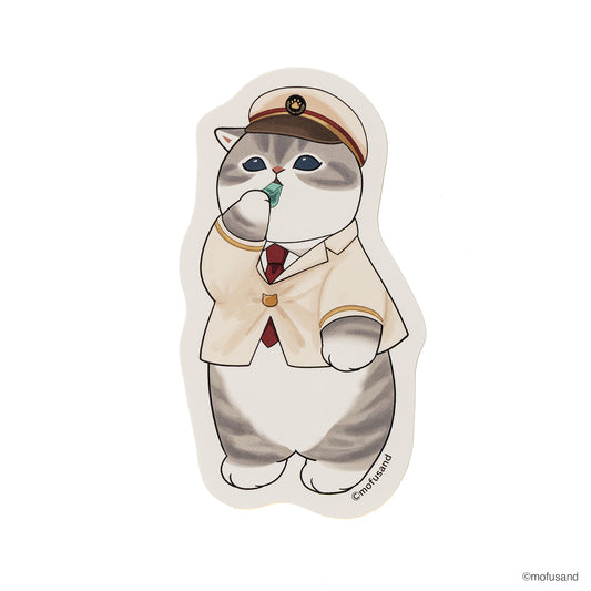 mofusand Die-Cut Sticker (Whistling Cat)