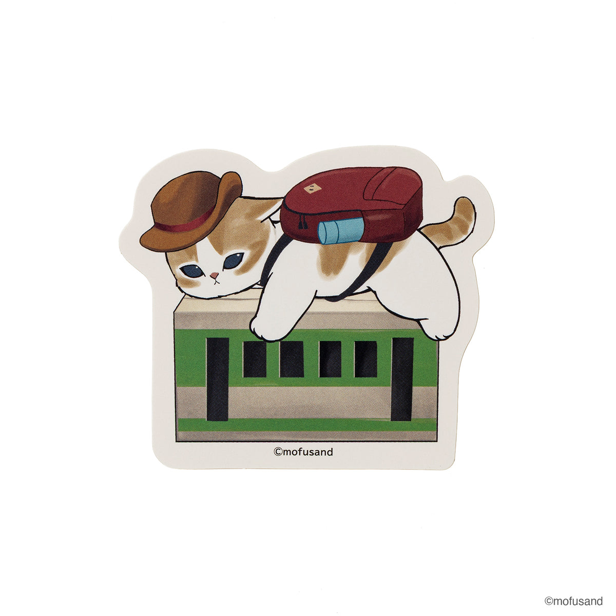 mofusand Die-Cut Sticker (Train)