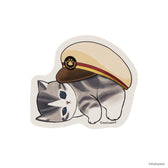 mofusand Die-Cut Sticker (Gray Cat in a Hat)