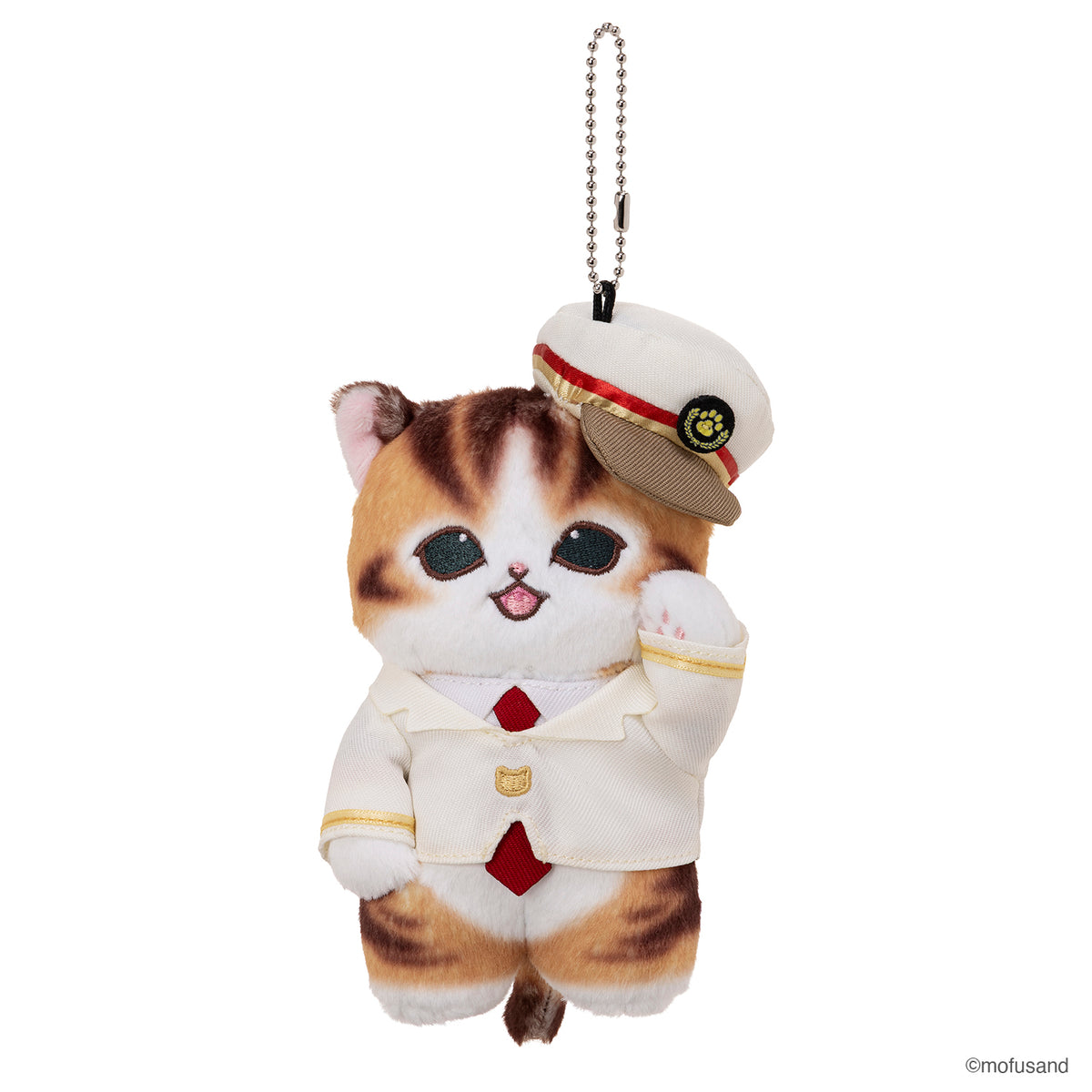 mofusand 駅長にゃんマスコット(ホワイト)
