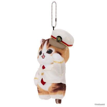 mofusand 駅長にゃんマスコット(ホワイト)