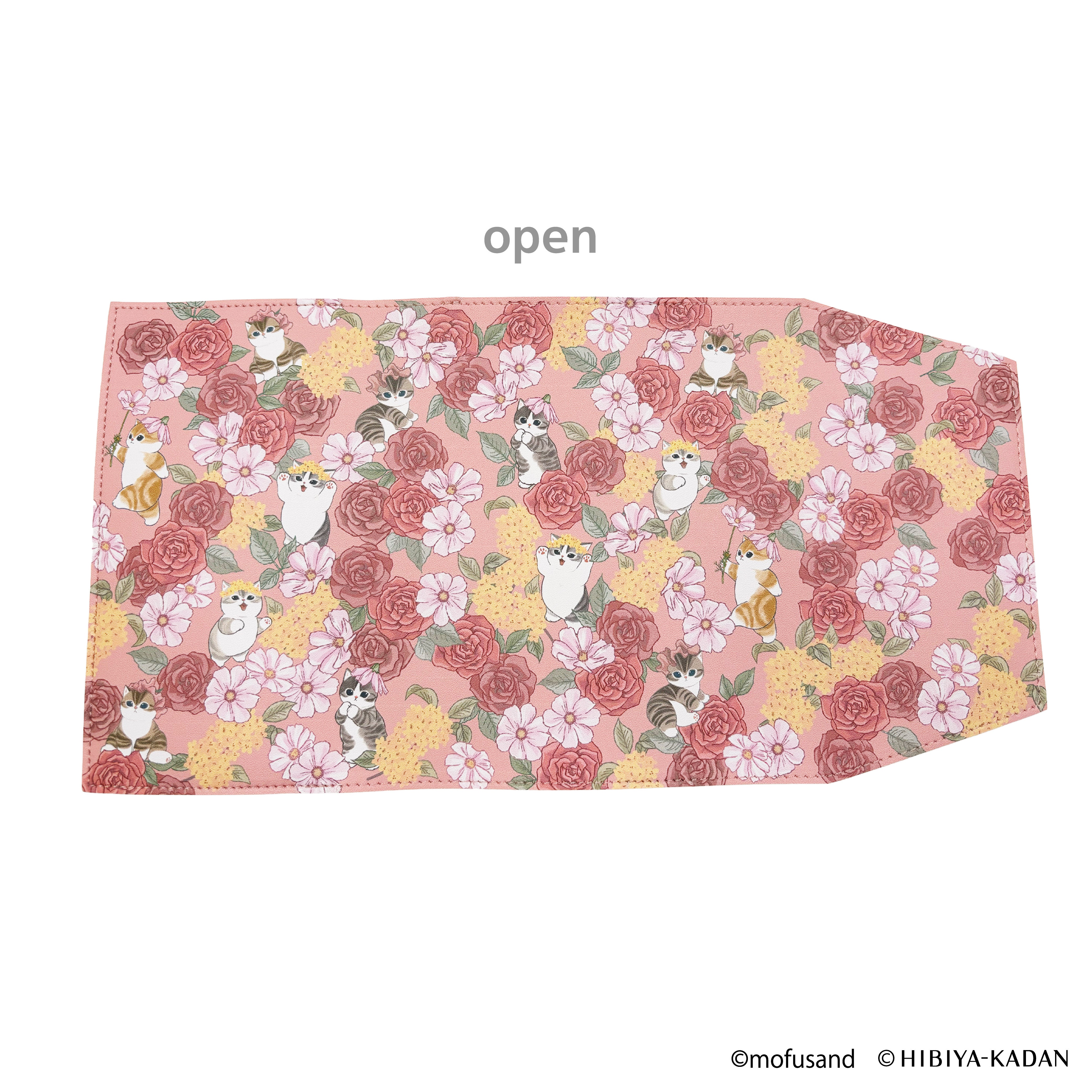 モモンガハウス(花柄Ver 3)  秋・春仕様  1950円 mofusand×日比谷花壇 ブックカバー | mofusandもふもふマーケット