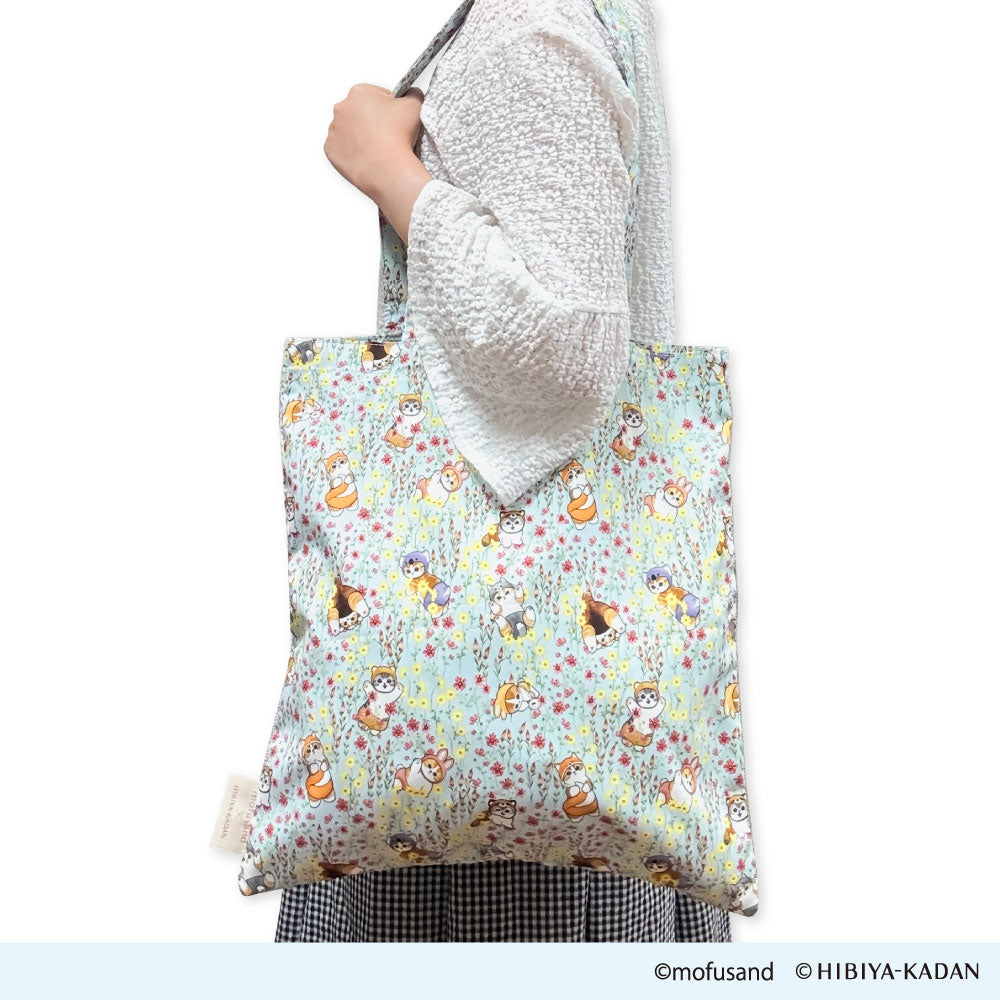 mofusand × HIBIYA-KADAN Tote Bag (Blue)