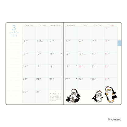 mofusand B6 Weekly Block Planner 2026(Penguin Meow)