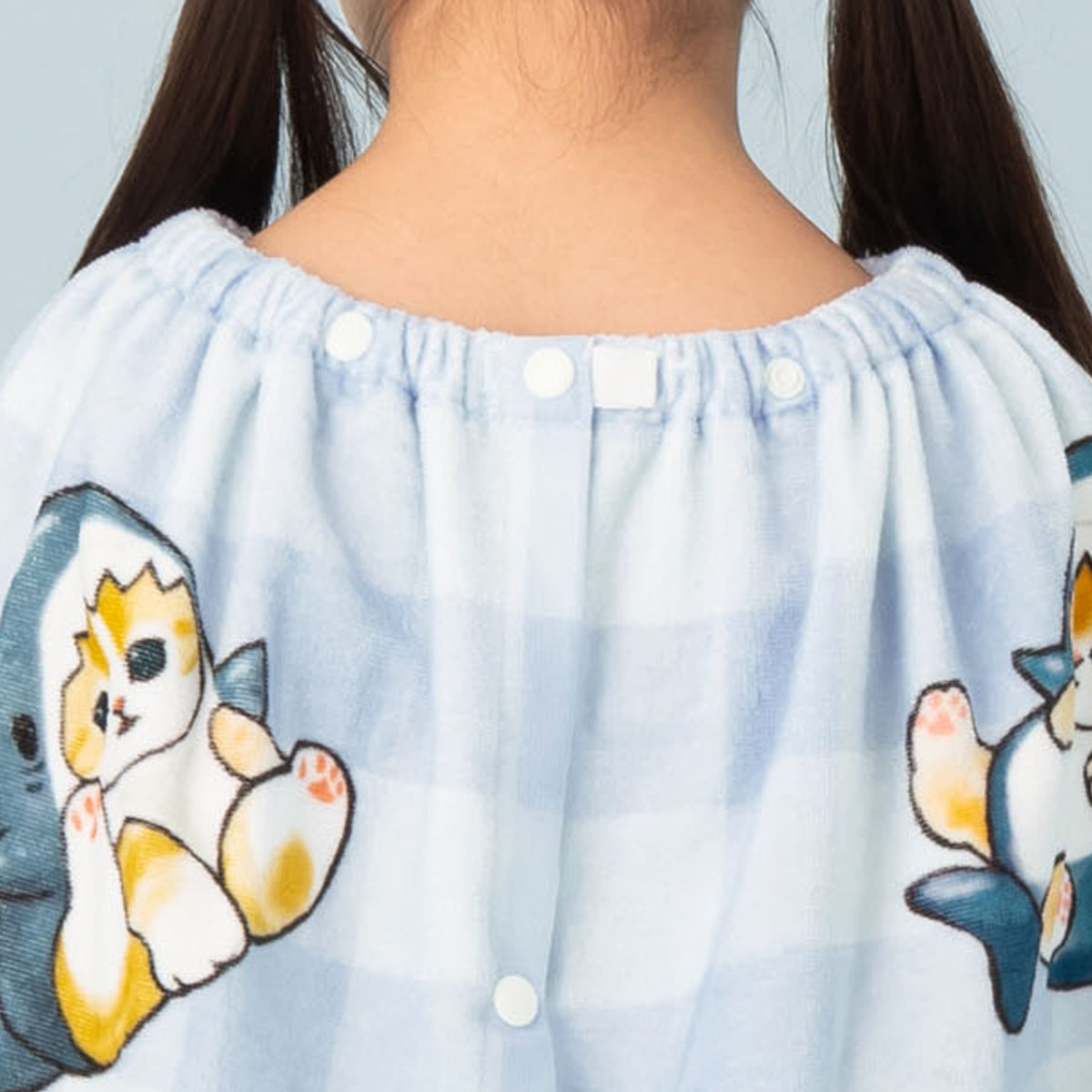 mofusand Wrap Towel 80cm (Shark Meow - Blue)