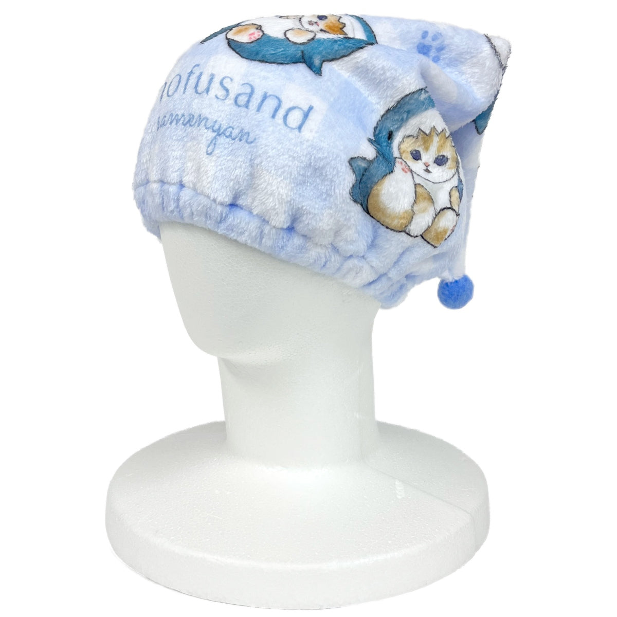 mofusand Towel Cap (Shark Meow - Blue)