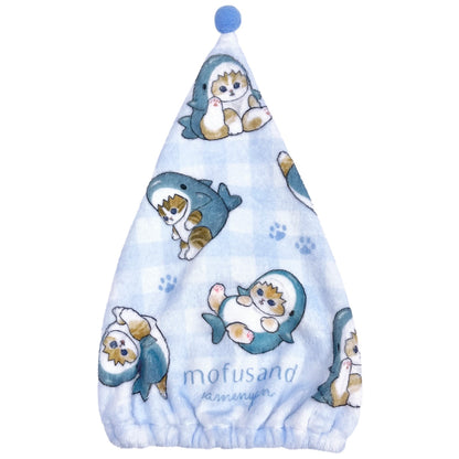 mofusand Towel Cap (Shark Meow - Blue)
