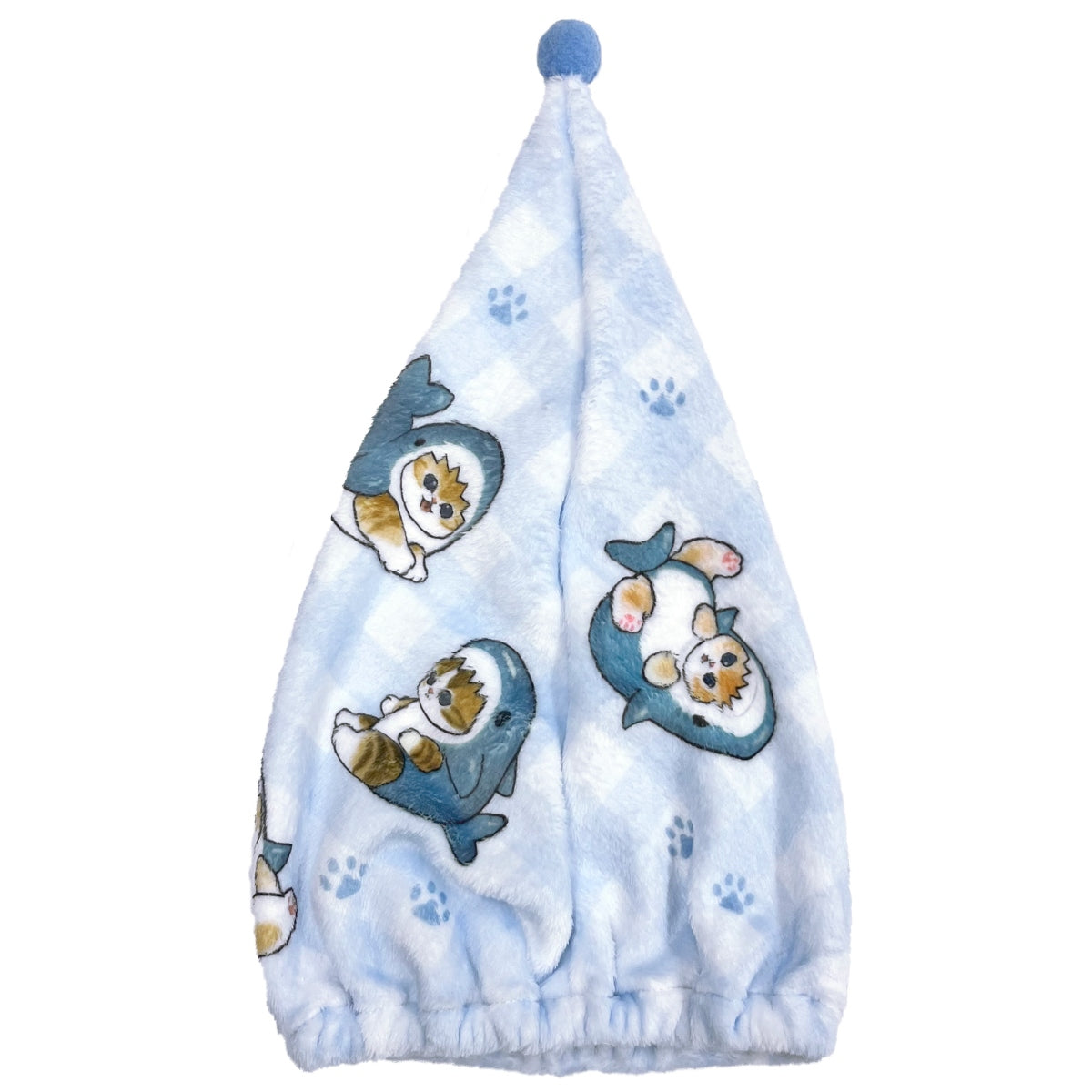 mofusand Towel Cap (Shark Meow - Blue)