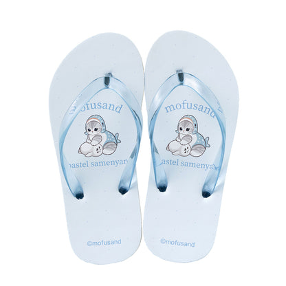mofusand 人字拖（粉彩鲨鱼猫・浅蓝）