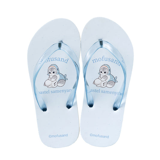 mofusand Flip-flops (Pastel Shark Meow・SAX)