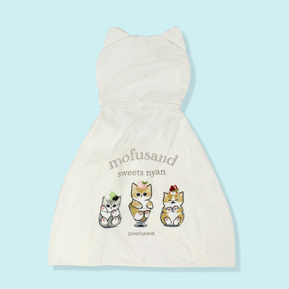 mofusand フードタオル(スイーツにゃん・ベージュ)