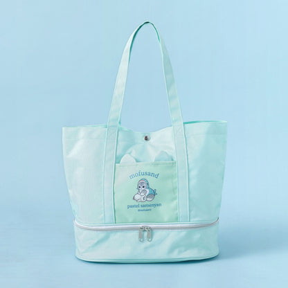 mofusand 双层底托特包（粉彩鲨鱼猫・蓝色）