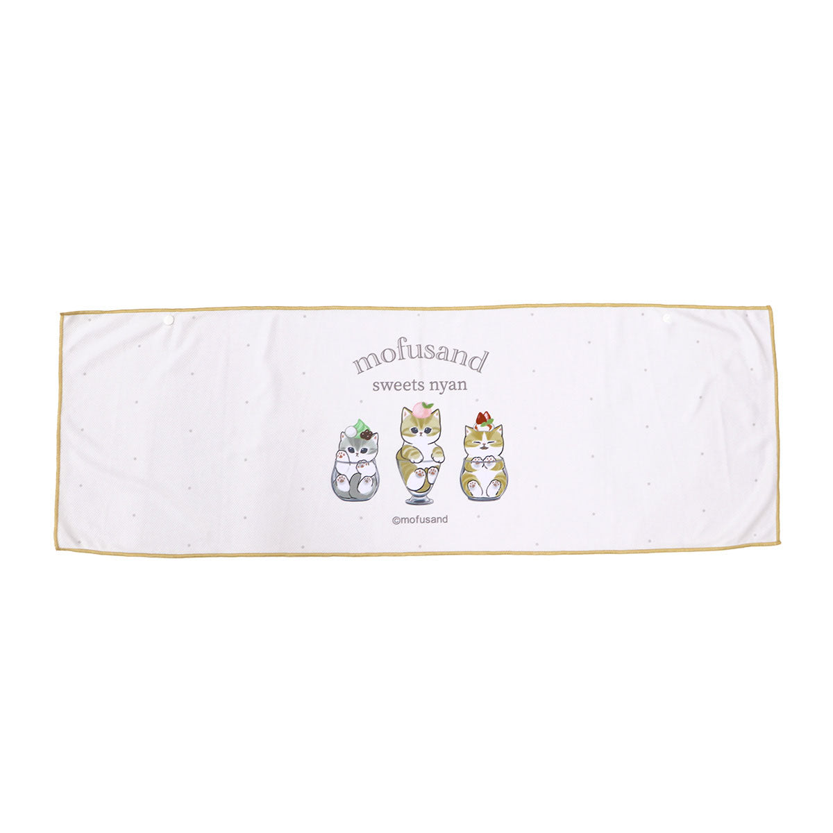 mofusand Cooling Towel (Meows And Sweets・Beige)