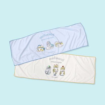 mofusand Cooling Towel (Meows And Sweets・Beige)