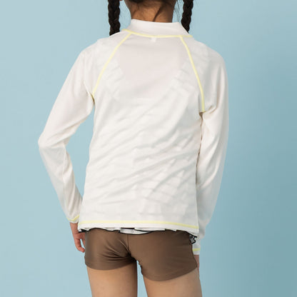 mofusand Girls Rash Guard Small Size (Meows And Sweets・Ivory)