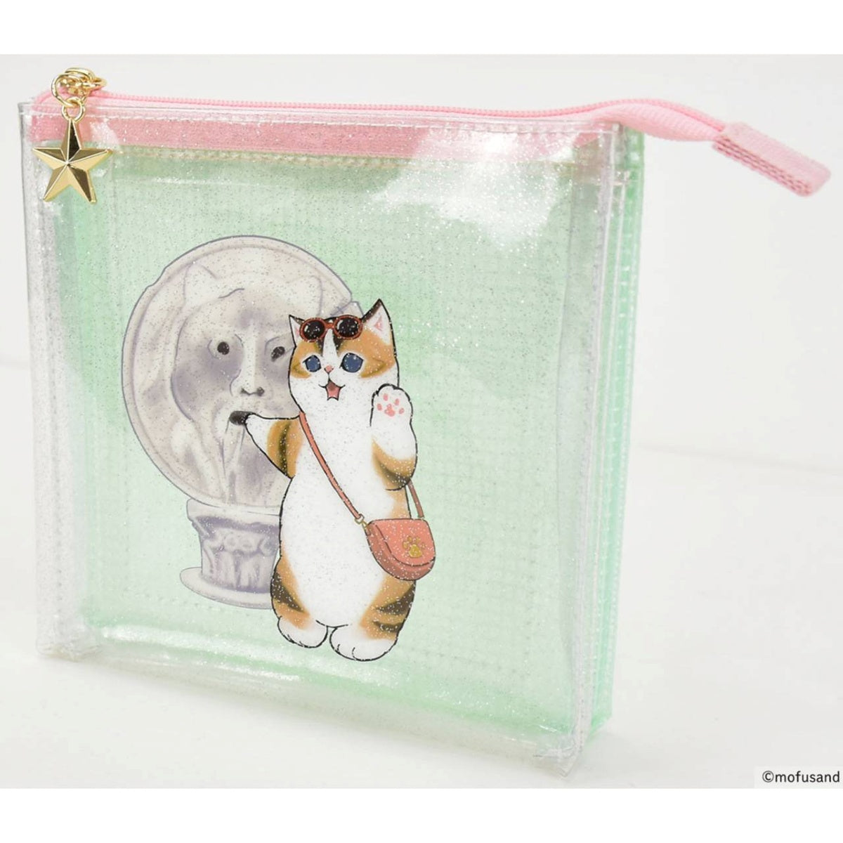 mofusand mofumofu旅行 闪亮方形三口袋收纳包