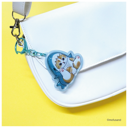 mofusand Plump key chain (shark / sitting)