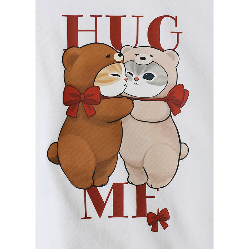 mofusand展 Tシャツ HUGME ホワイト | mofusandもふもふマーケット