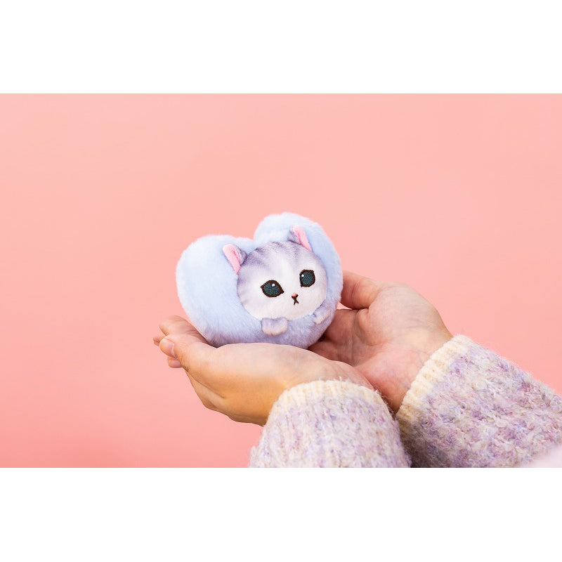 mofusand ふわふわハートにゃんこマスコット(ピンク) | mofusand