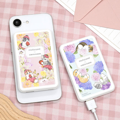 mofusand×日比谷花壇 MagSafe対応ワイヤレスリチウム充電器5000mAh(夏)