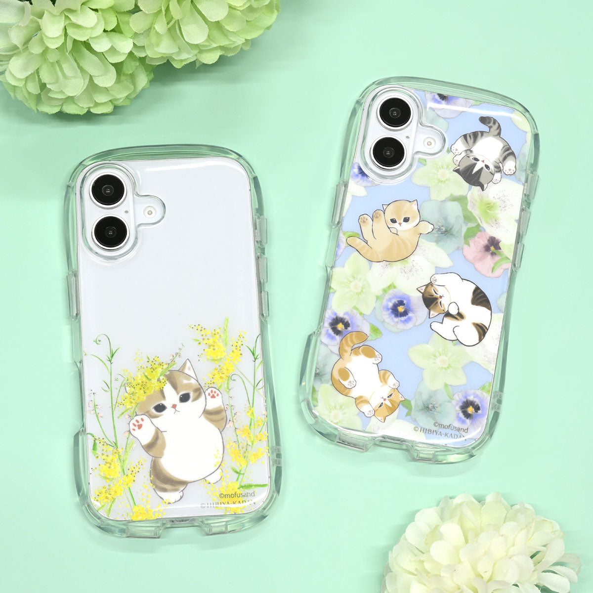 mofusand×日比谷花壇 iPhone対応クリスタルクリアケース(春)