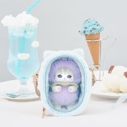 Kiramekko Mini cat house pouch (light blue)