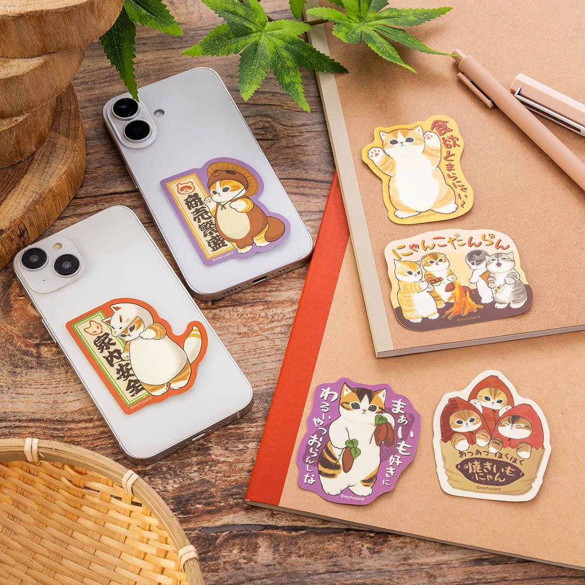 mofusand スマホに貼れるサイズのマットステッカー(まぁいも好きに