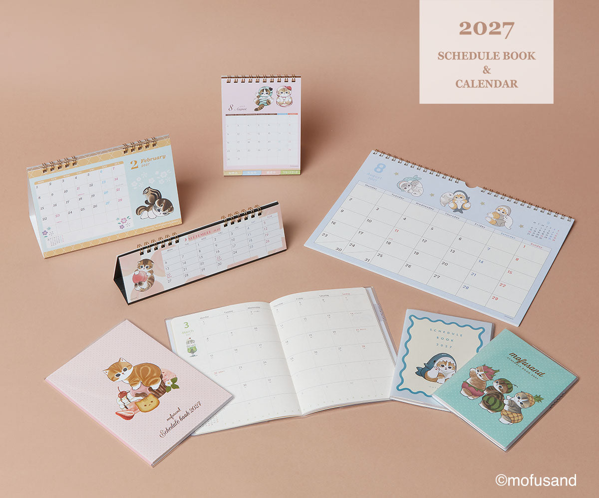 mofusand Desk Calendar with Message 2027
