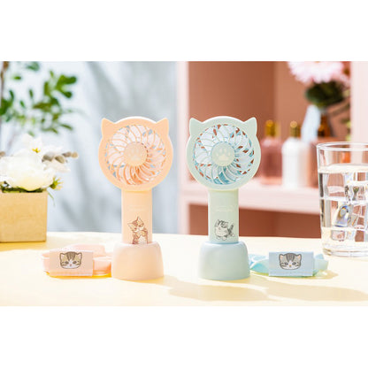 mofusand 2WAY Pocket Handy Fan (Pink)