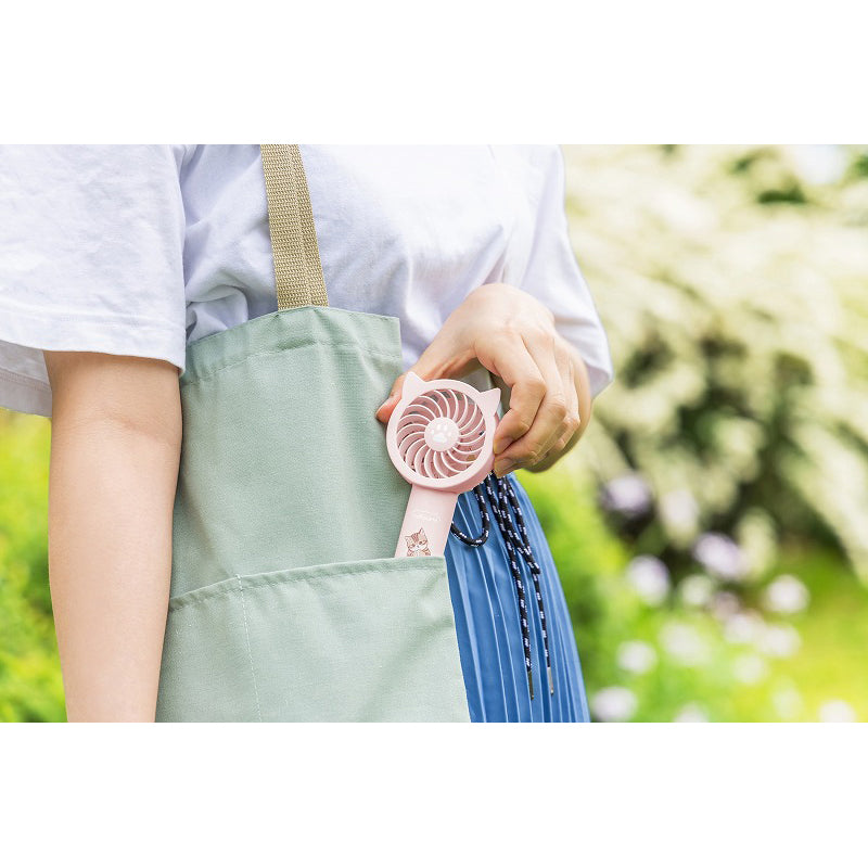 mofusand 2WAY Pocket Handy Fan (Pink)